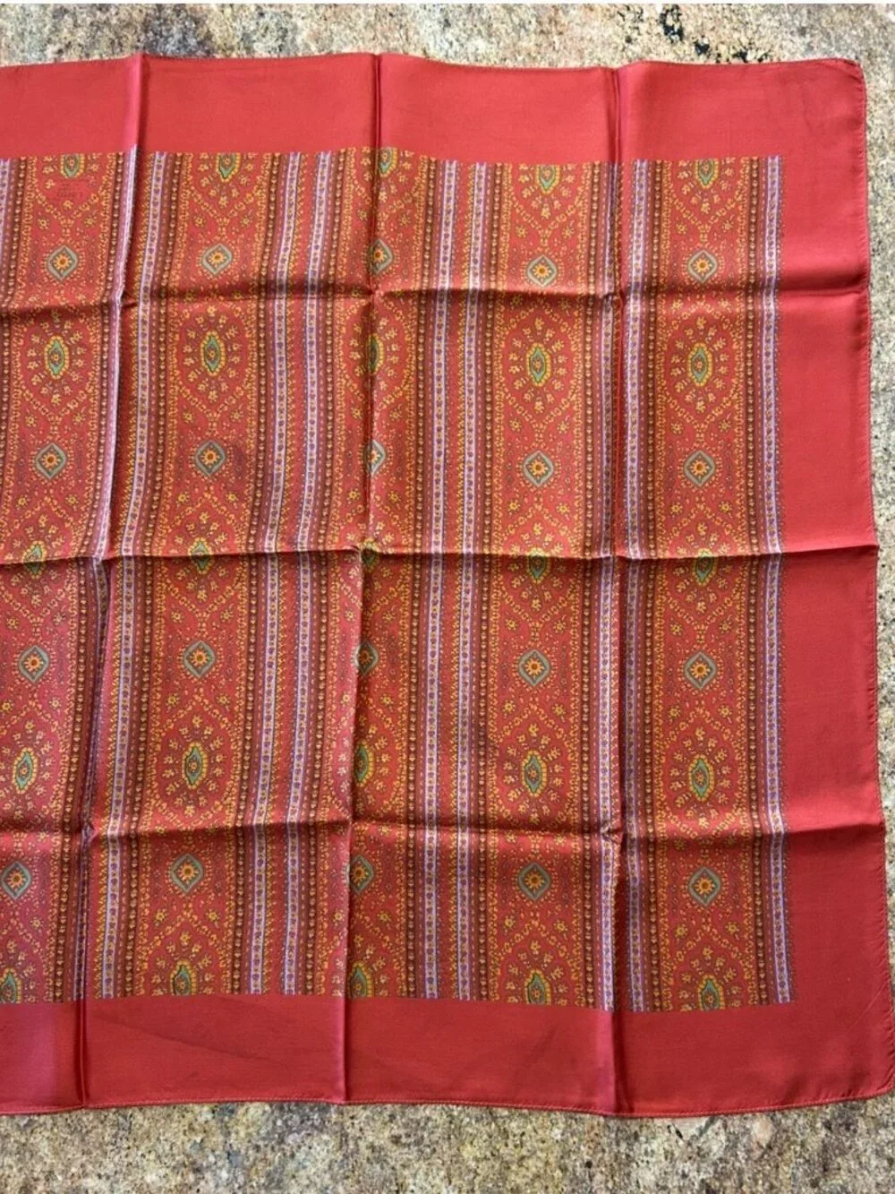 Vintage Liberty of London Red Silk Scarf